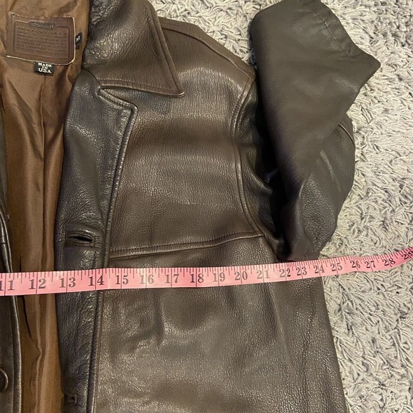 Coach Brown Leather Jacket - Picture 10 of 16